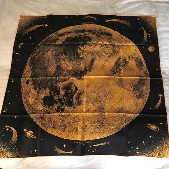 HERMES CLAIRE DE LUNE SCARF DOUBLE FACE NWT - Picture 4 of 16